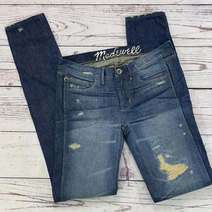 Madewell skinny low dark wash jeans 25x34